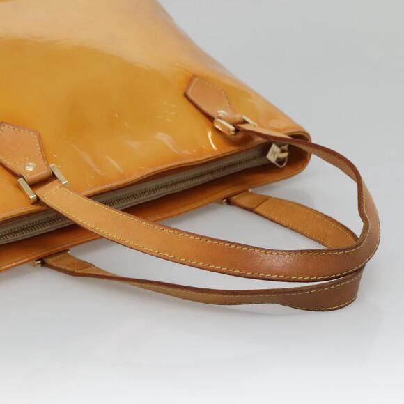 LOUIS VUITTON Monogram Vernis Houston Hand Bag Beige M91004 - Picture 7 of 12